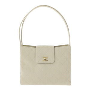 CHANEL One Shoulder Bag Quilted Beige